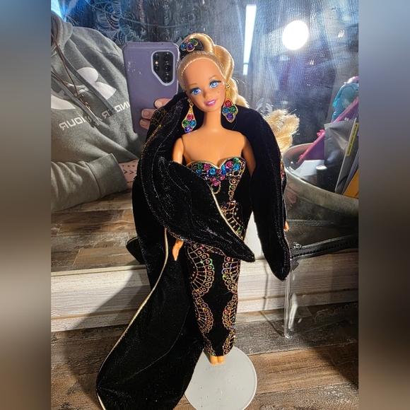 Barbie Doll in Black and Gold Gown - Picture 6 of 11